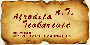 Afrodita Teokarević vizit kartica